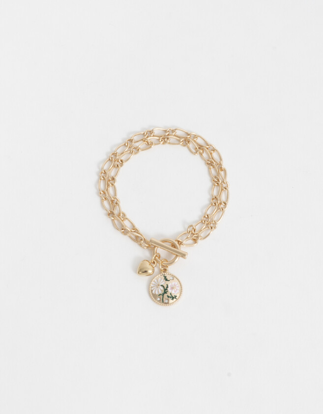 Pulseras Flexibles Con corazón Pulsera Flexible Con Corazón - Dorado