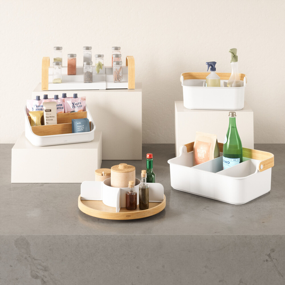 CONTENEDOR APILABLE BLANCO PLÁSTICO RECICLADO BELLWOOD BIN L