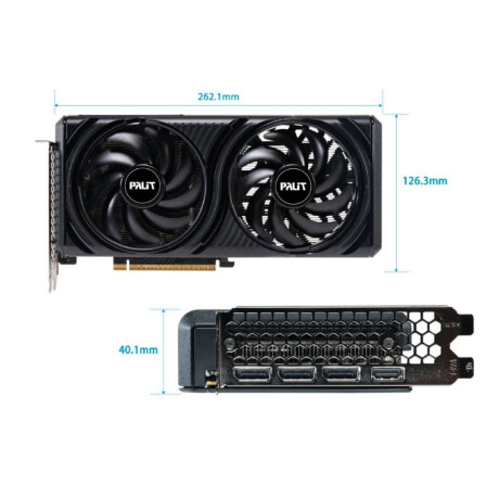 Tarjeta de Video Palit Geforce Rtx 5060 Infinity 2 Oc 8gb D Black