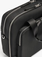 Bolso De Nylon Para Portátil Hasta 15" Repelente Al Agua negro