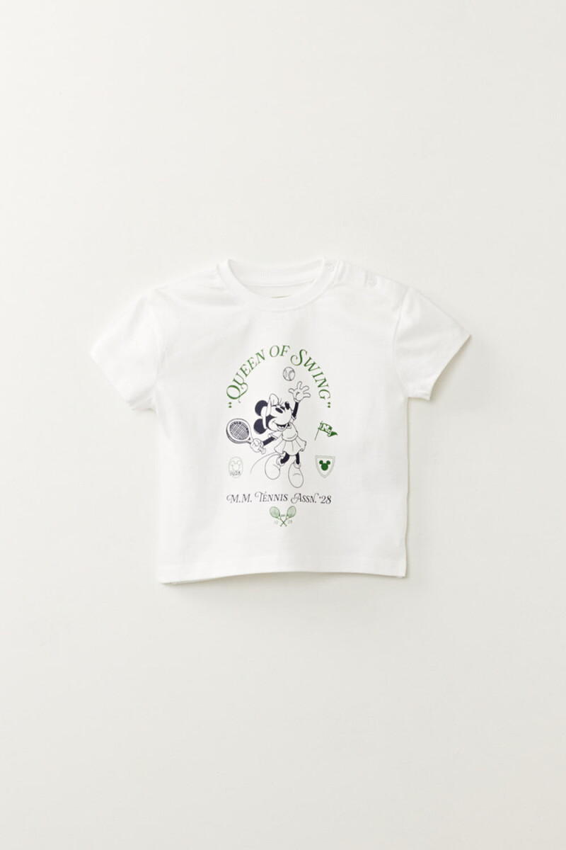 Remera manga corta Minnie Blanca