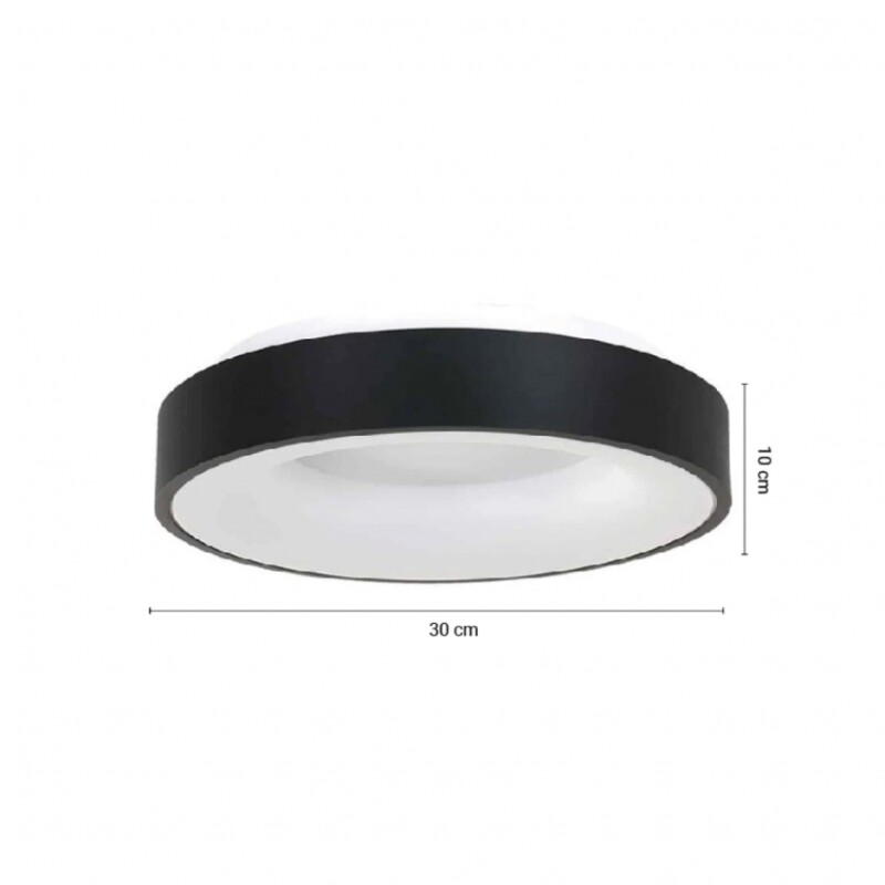 PLAFON LED REDONDO PHILADELPHIA S Ø30CM DIMERIZABLE - NEGRO Plafón LED Redondo Philadelphia 30CM Dimerizable Negro