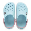 Crocs Band de Niño K Zueco C/tira Atras Celeste-blanco