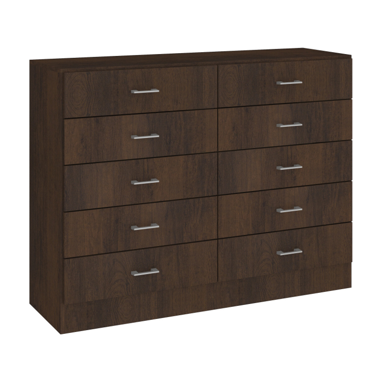 Comoda Cajonera de 10 Cajones para Dormitorio - FE - Marron 