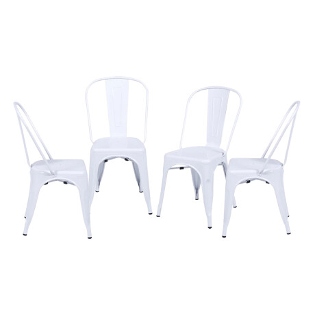 Kit x4 Silla Tolix Metálica Blanca