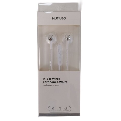 AURICULARES IN-EAR CON CABLE-BLANCO AURICULARES IN-EAR CON CABLE-BLANCO