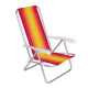 Set x2 Silla reclinable 4 posiciones aluminio NARANJA