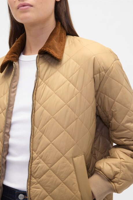 Campera Quilted Puffer Mujer Golden Khaki 868