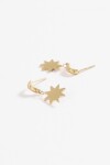Aros dije estrella acero dorado