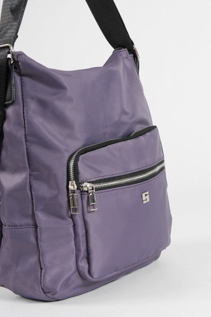Hobo mochila con bolsillo violeta