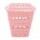 Cesto Canasto Ropa Calado Plástico con Tapa Paramount 55Lt Rosa