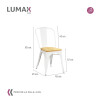 Silla tolix Metálica vintage asiento en madera Silla tolix Metálica vintage asiento en madera