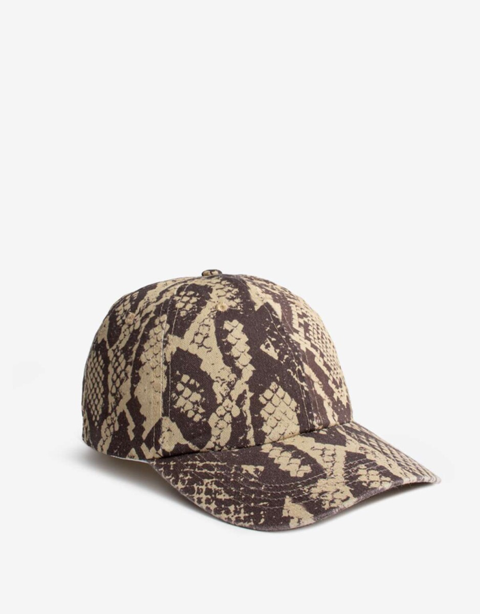 Cap Con Estampado Snake Print - Estampado Animal Print 