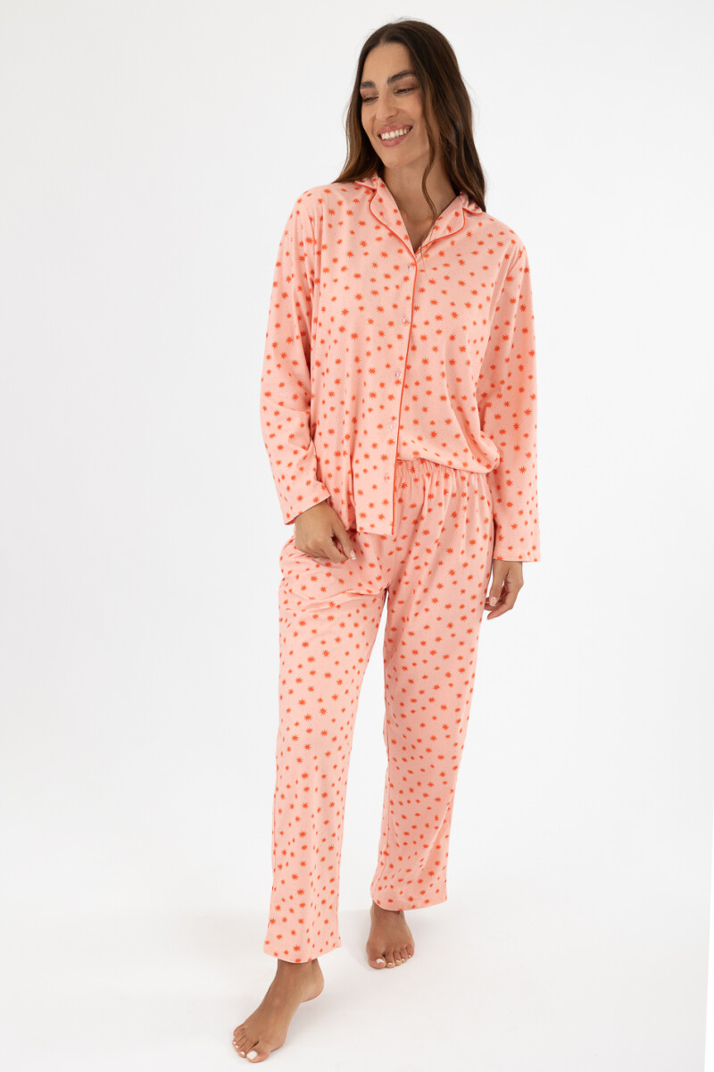Pijama flannel fleece - Rosado 