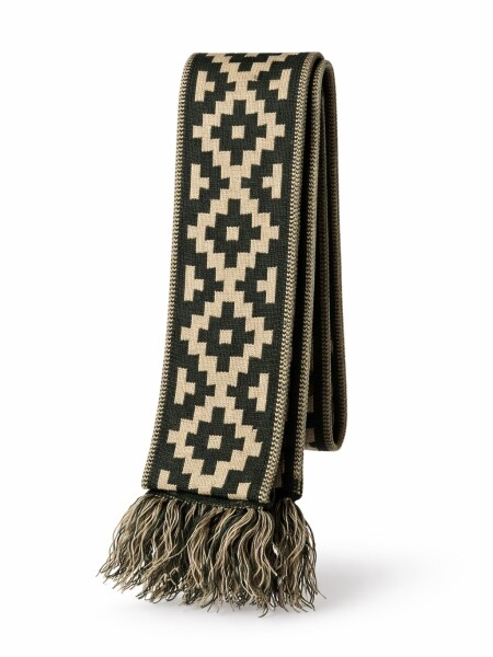 Faja Guarda Pampa Reversibles Verde con beige