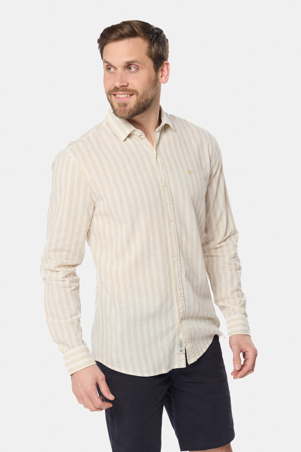 CAMISA RAYADA DE LINO Arena