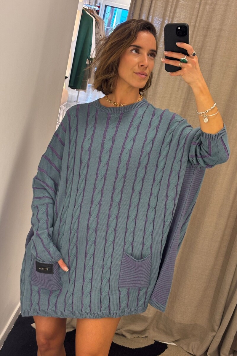 Sweater Oceano Verde Lila