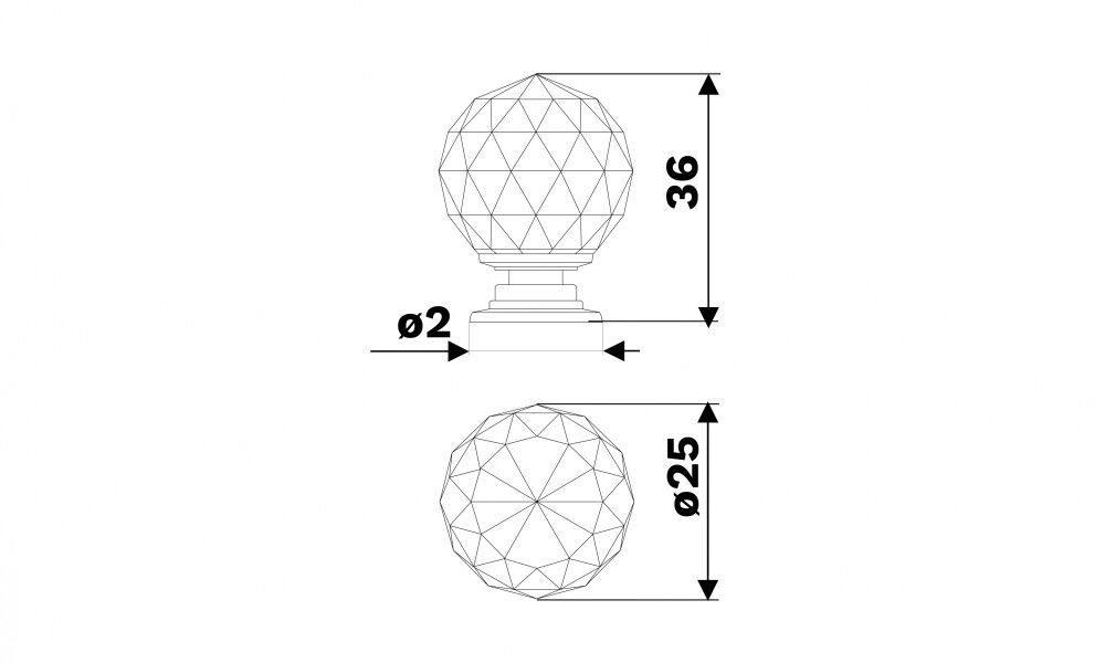 Tirador de cristal GP14-G4-TRS-F25-SU Tirador De Cristal Gp14-g4-trs-f25-su