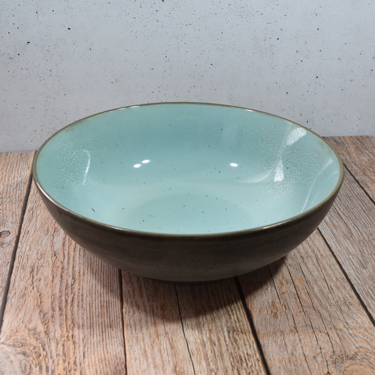 Bowl de cerámica celeste veteado 