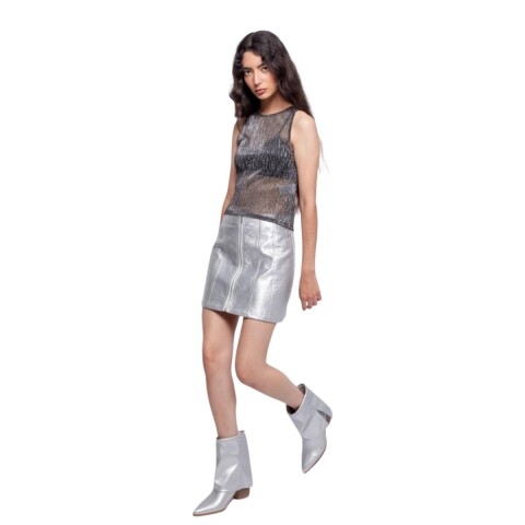 FALDA JET S-XL PLATEADO