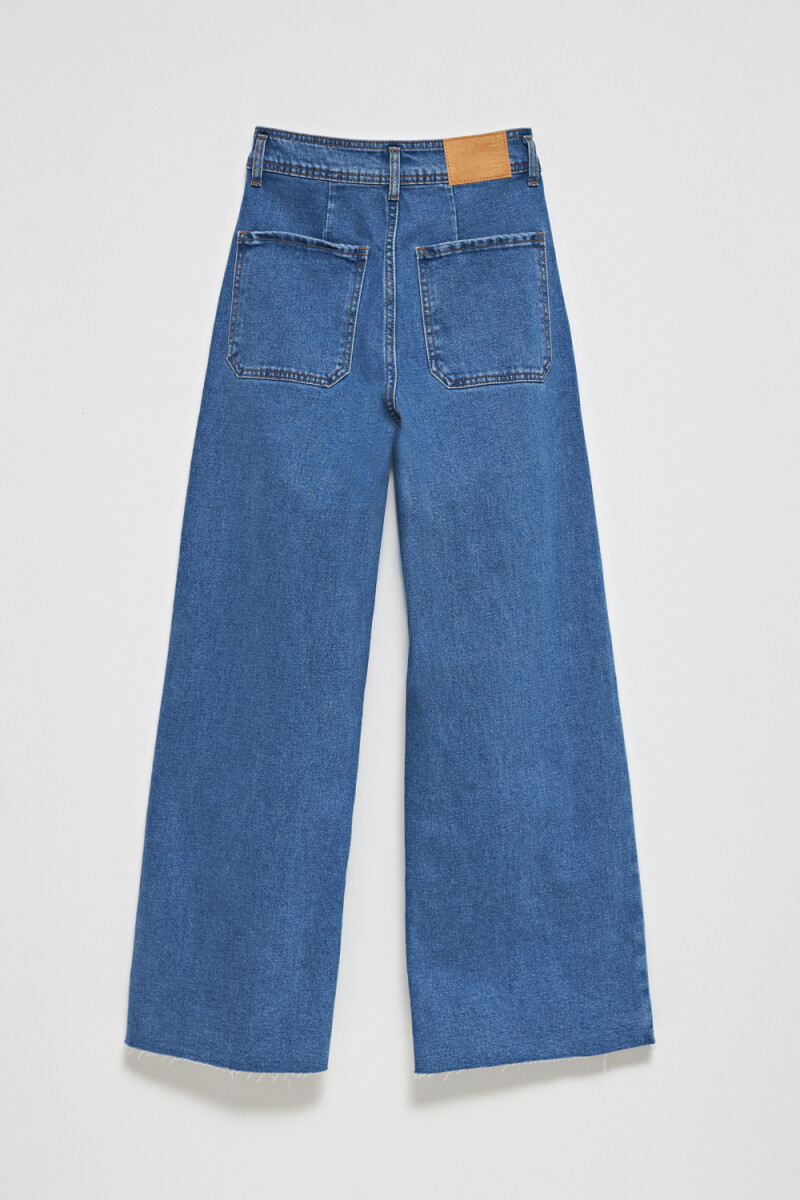 Pantalón de jean ancho Azul Medio