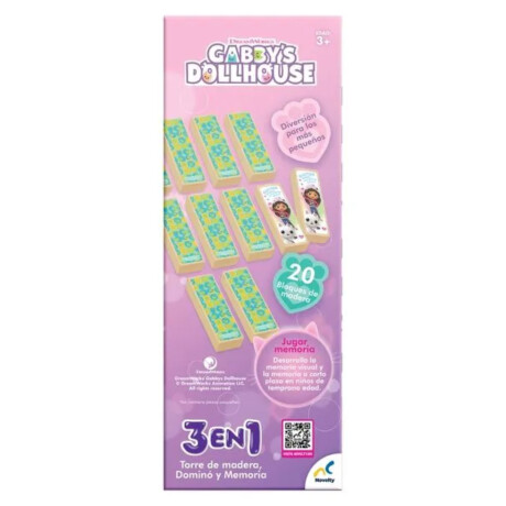 Set De Juegos 3 En 1 Torre de Madera Gabby's Dollhouse 001