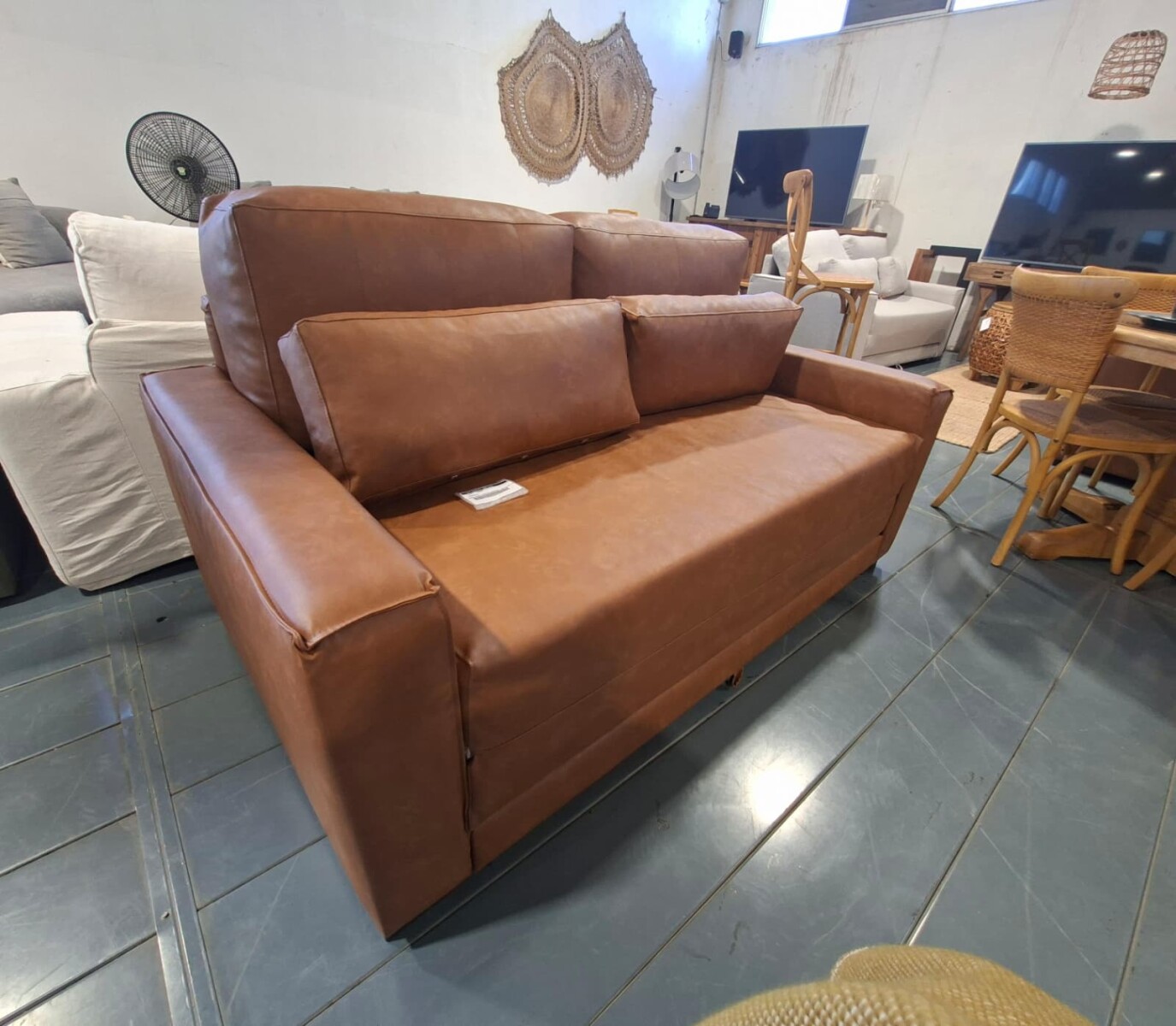 sofá cama Caster Marrón 