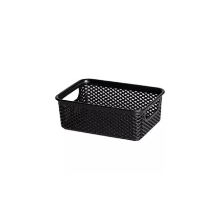 CESTO CANASTO ORGANIZADOR 17X12X6CM NEGRO