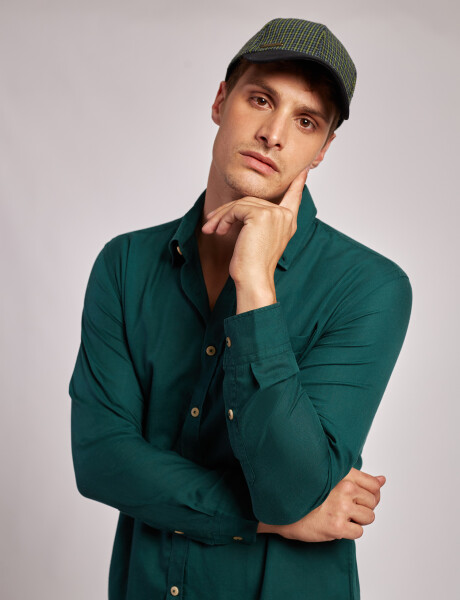 Camisa m/l lisa verde