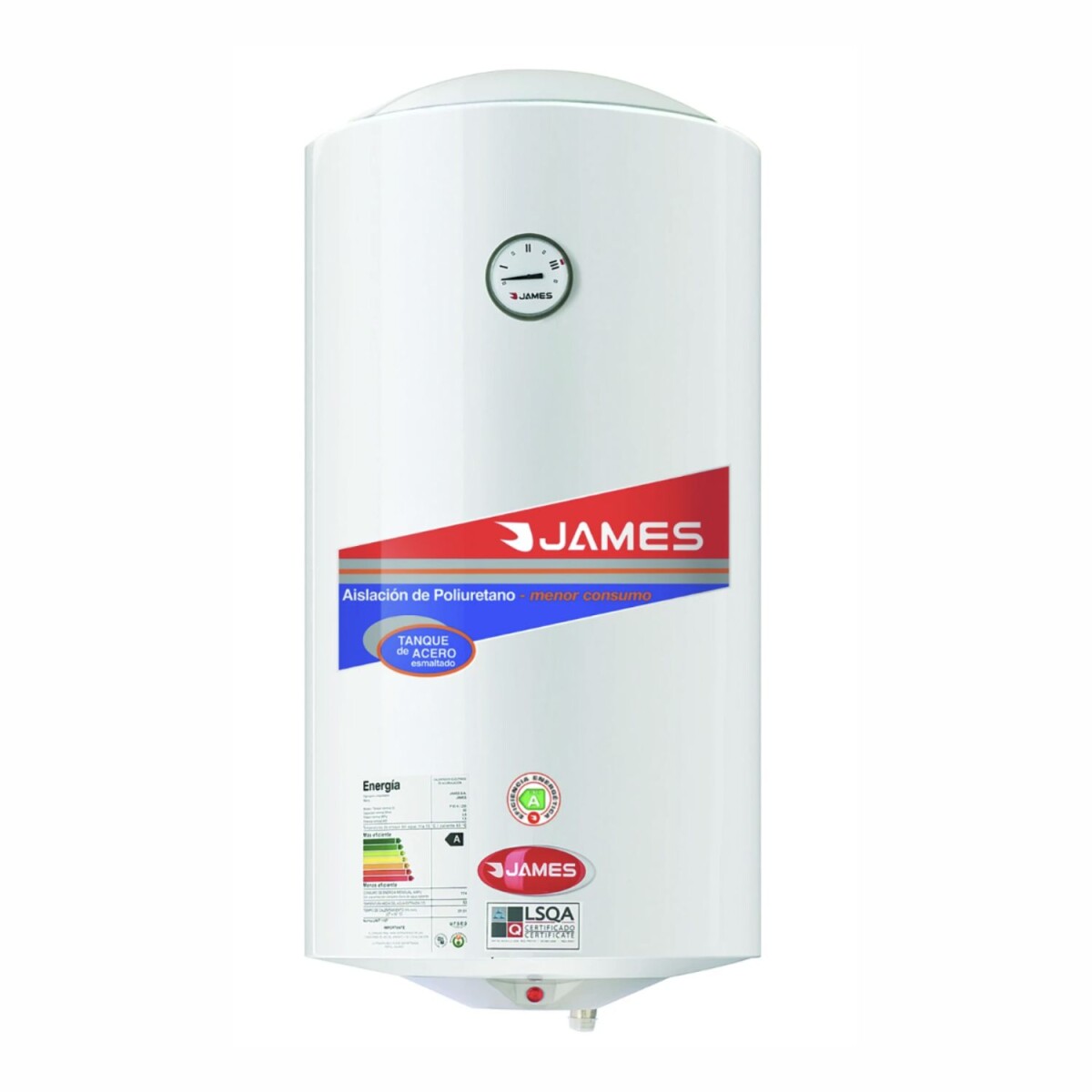 Calefón Termotanque James de Acero Vertical 80 L 