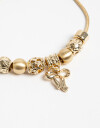 Pulseras Flexibles Metal Pulsera Flexible Dijes - Dorado