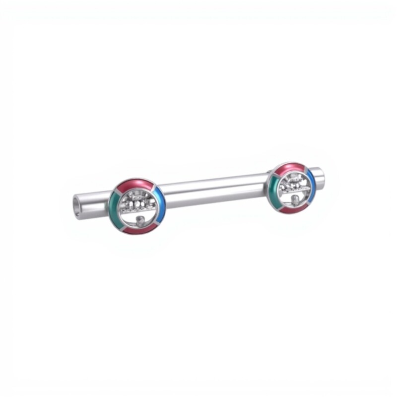Caravana Circulo Arbol -Plata 925- Nacar-CA4081 conpiedra