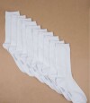 Packs de cinco medias lisas. de algodón. en varios colores s Blanco