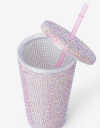 Artículos cocina Vasos Vaso Con Glitter - Rosa Metalizado