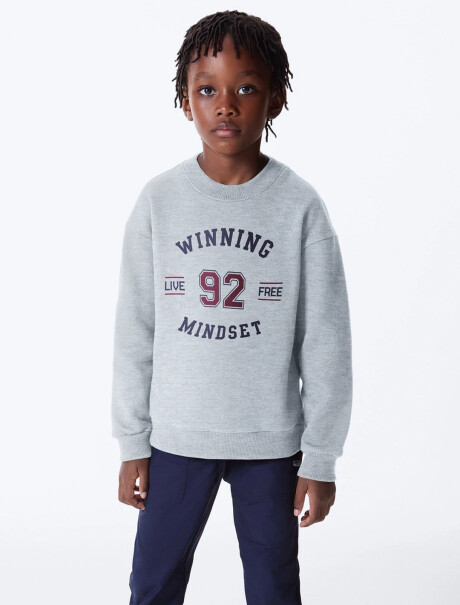 BUZO ESTAMPADO INFANTIL GRIS