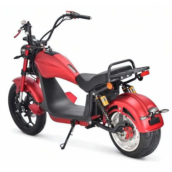 Moto Electrica Gogreen Bobber 2000W 20Ah Aluminio 55 Km/h Color Rojo