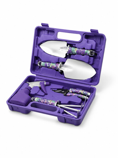 HERRAMIENTAS JARDIN KIT SET X5 VIOLETA