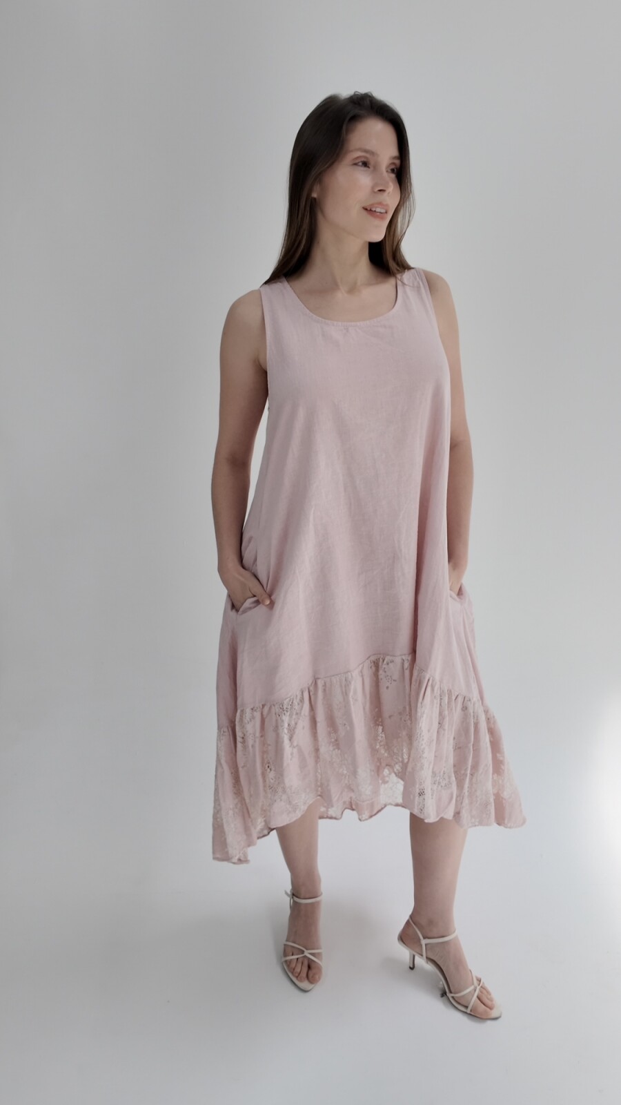 Vestido Carolina Rosa