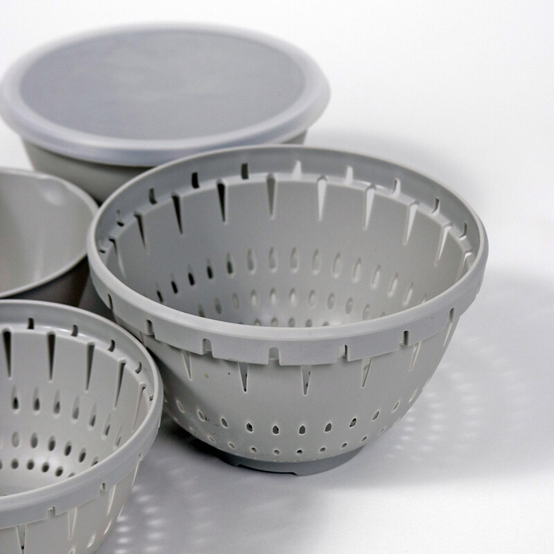 SET BOWL PLAST GRIS 21X16CM 4PZAS Unica
