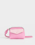 Monederos Monedero De Cuerina Bicolor - Rosa Viejo