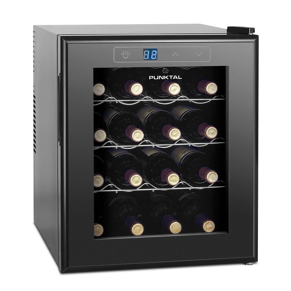 ENFRIADORA DE VINOS PUNKTAL 16 BOTELLAS 50LTS 11 A 18 GRADOS 