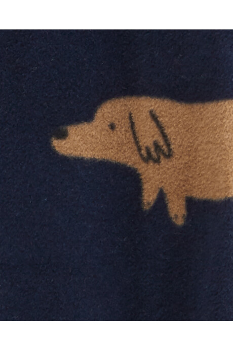 Pijama una pieza de micropolar con pie, diseño perro Sin color