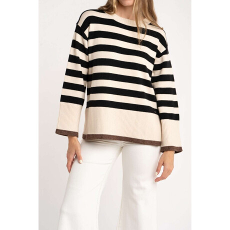 Sweater Rayado Negro