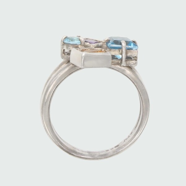 Anillo Paola de MOON en plata 925 con brillante y piedras semipreciosas Anillo Paola de MOON en plata 925 con brillante y piedras semipreciosas