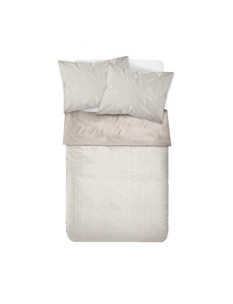 JUEGO DE SABANAS ALGODON 180H FULL 140x190+30CM RAYAS BEIGE JUEGO DE SABANAS ALGODON 180H FULL 140x190+30CM RAYAS BEIGE