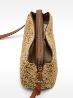 Bolso Bandolera Efecto Rafia natural