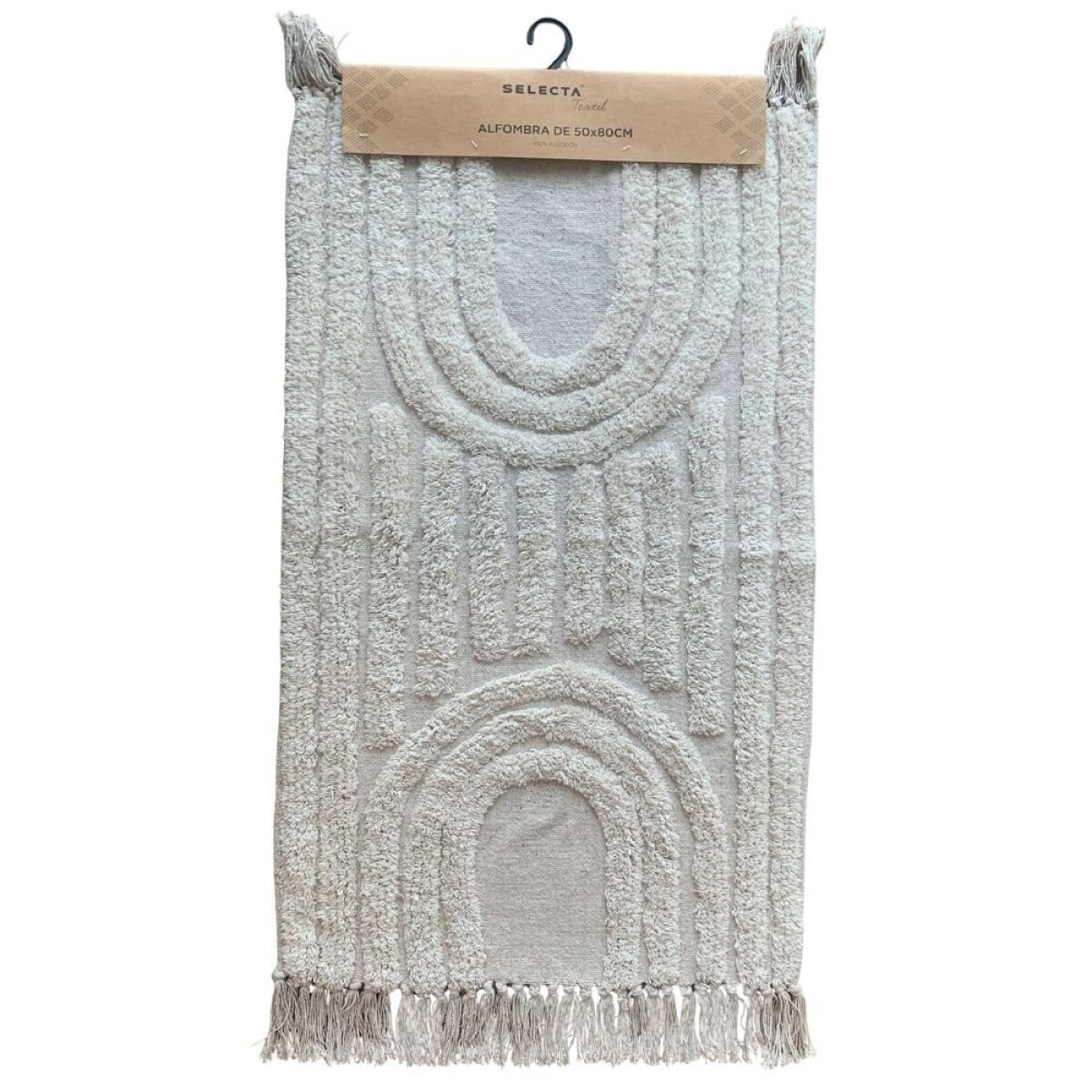 ALFOMBRA FLEECE C/FLECOS 50X80CM SEMICIRULOS 