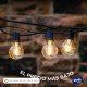 Guirnaldas Guia De 25 Luces Vintage Exterior + 2 Repuestos Amarillo