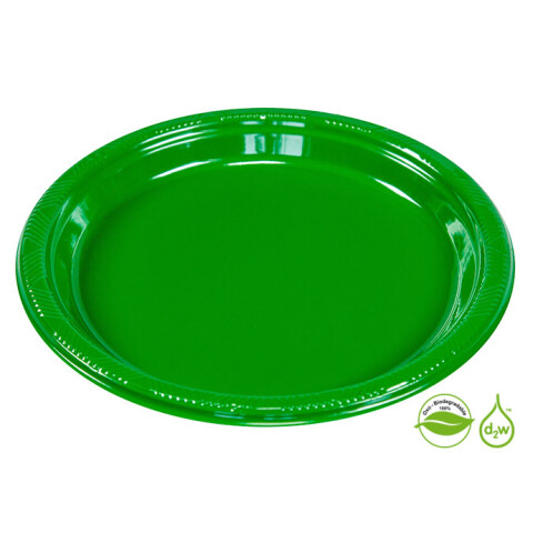 Plato Biodegradable 23cm x10Un Verde