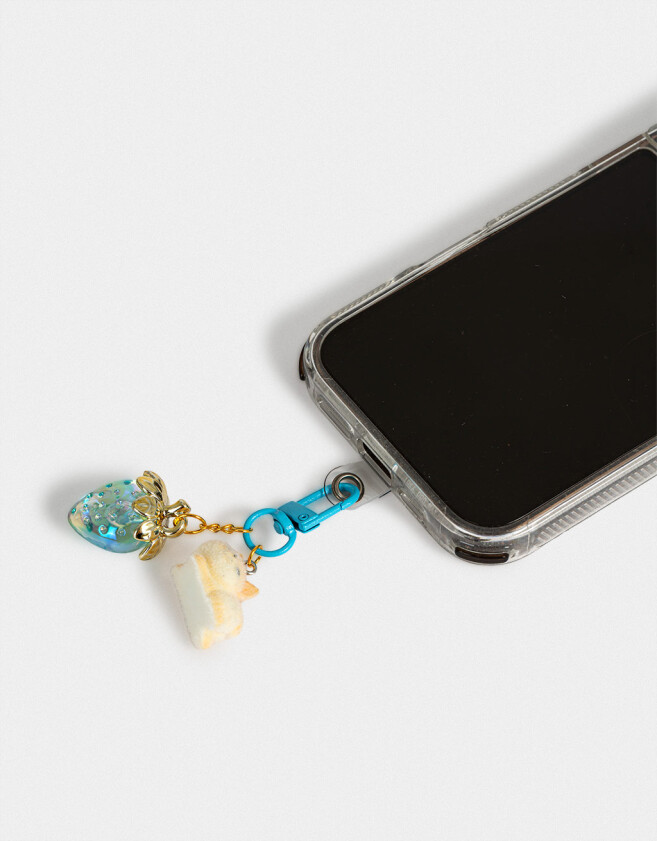 Accesorios De Celular Varios Accesorios Celular Accesorio Para Celular Con Charm - Azul Celeste